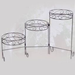 EONLION 3 Tier Metal Plant Stand Garden Rustproof in Metallics - thumbnail 3