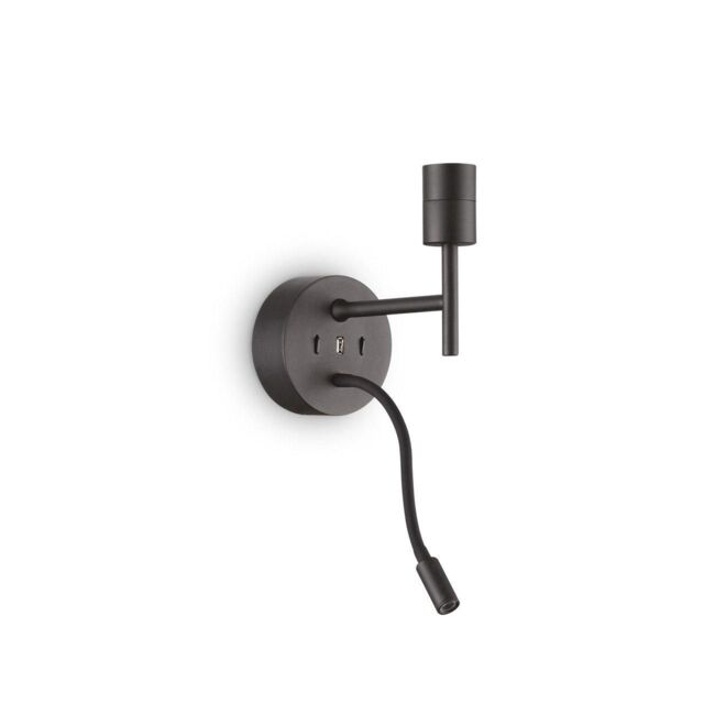 Netlighting Set Up Wall Light + Reading Light Black Without Shade 3000K