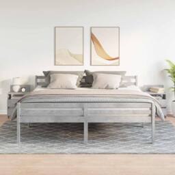 Berkfield Home Durable Bedside Cabinets 2 pcs with 2 Drawers Concrete Grey 40x33 - thumbnail 1