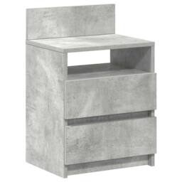 Berkfield Home Durable Bedside Cabinets 2 pcs with 2 Drawers Concrete Grey 40x33 - thumbnail 6