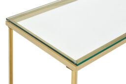 Orsina Versatile Finish Cross Base Console Table, Contemporary Hallway Table, Functional Table For Livingroom in Gold - thumbnail 4