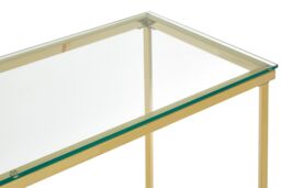 Orsina Versatile Finish Cross Base Console Table, Contemporary Hallway Table, Functional Table For Livingroom in Gold - thumbnail 5