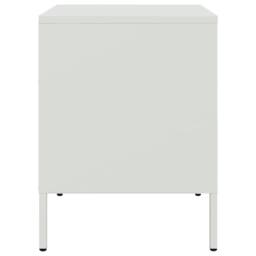 Berkfield Home Durable Bedside Cabinet White 36x39x50.5 cm Steel - thumbnail 7