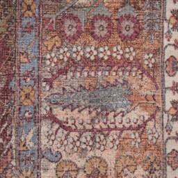 Kukoon Burgundy Distressed Soft Pile Living Room Area Rug Bedroom Floor Mat in Plum - Size: 80 cm x 150 cm - thumbnail 9