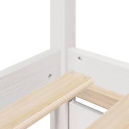 Berkfield Home Modern Bed Frame without Mattress White 140x200 cm Solid Wood Pine - thumbnail 8