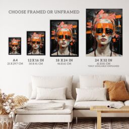 "Wee Blue Coo Wall Art Print Break The Make Up Mould Punk Living Room in Black - Size: W24"" x H32""" - thumbnail 3
