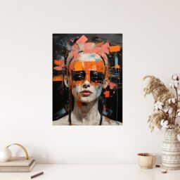 "Wee Blue Coo Wall Art Print Break The Make Up Mould Punk Living Room in Black - Size: W24"" x H32""" - thumbnail 4