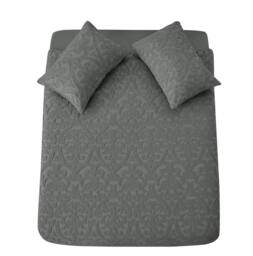 GAVENO CAVAILIA Luxury Elegant Cambi Duvet Cover Set in Charcoal - Size: Double - thumbnail 2