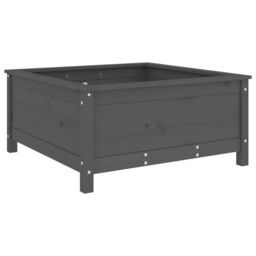 Berkfield Home Garden Planter Grey 82.5x82.5x39 cm Solid Wood Pine - thumbnail 6