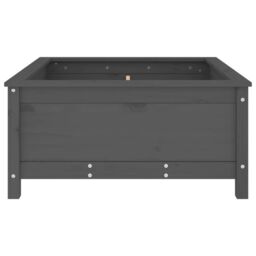 Berkfield Home Garden Planter Grey 82.5x82.5x39 cm Solid Wood Pine - thumbnail 5