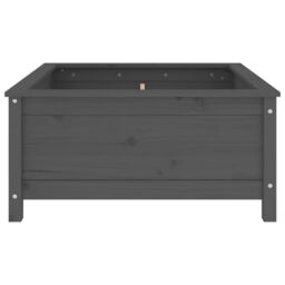 Berkfield Home Garden Planter Grey 82.5x82.5x39 cm Solid Wood Pine - thumbnail 4