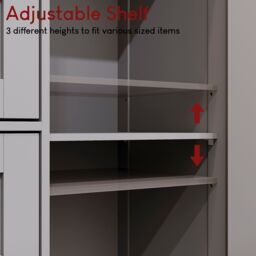 Home Discount Bath Vida Priano 4 Drawer 1 Door Freestanding Unit Storage Bathroom Furniture 810 x 600 x 300 mm in Dark Grey - thumbnail 9