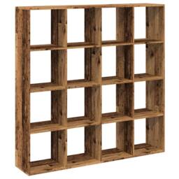 Berkfield Home Book Cabinet Old Wood 137.5x29x137.5 cm Engineered Wood in Brown - thumbnail 7