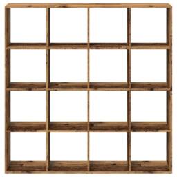 Berkfield Home Book Cabinet Old Wood 137.5x29x137.5 cm Engineered Wood in Brown - thumbnail 5