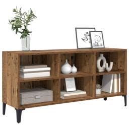 Berkfield Home Old Wood TV Stand Old Wood Engineered wood, Metal Medium Storage in Brown