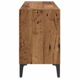 Berkfield Home Old Wood TV Stand Old Wood Engineered wood, Metal Medium Storage in Brown - thumbnail 6