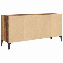 Berkfield Home Old Wood TV Stand Old Wood Engineered wood, Metal Medium Storage in Brown - thumbnail 7