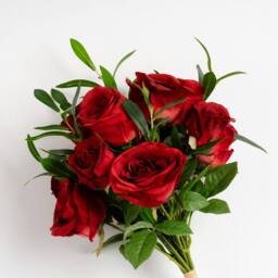 Scottish Everlastings Ltd 47cm Rose Bouquet in Red - thumbnail 2