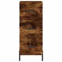 Berkfield Home Sideboard Smoked Oak 34.5x34x90 cm Engineered Wood in Brown - thumbnail 6