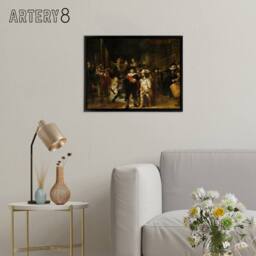 "Artery8 Rembrandt The Night Watch Scene Framed Canvas Wall Art Print - Size: W12"" x H16""" - thumbnail 3