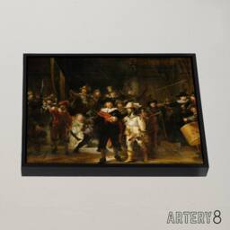 "Artery8 Rembrandt The Night Watch Scene Framed Canvas Wall Art Print - Size: W12"" x H16""" - thumbnail 2