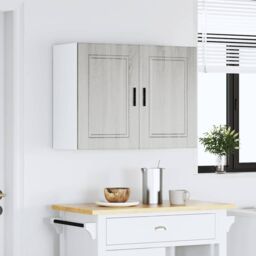 Berkfield Home Kitchen Wall Cabinet Porto Grey Sonoma Engineered Wood - thumbnail 4