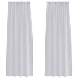 Berkfield Home Curtains with Curtains 2 pcs Light gray 140 x 245 cm Polyester in Light Grey