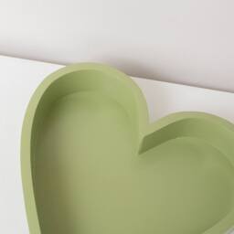 Melody Maison Sage Green Painted Wood Heart Display Tray - 25cm - thumbnail 3