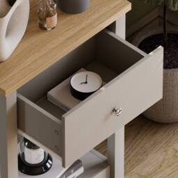 HD Designs Vida Designs Arlington 1 Drawer Console Table in Grey - thumbnail 6
