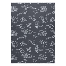 RugsX For Kids Rug in Grey - Size: 100 cm x 250 cm - thumbnail 2