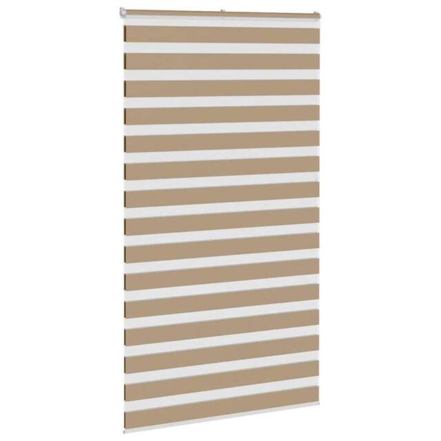 Berkfield Home Elegant Zebra Blind Sand Brown 125x230 cm Fabric Width 120.9 cm P in Light Brown - image 1