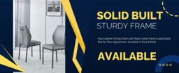 Modernique Set of 4 Dining Chairs in Faux Leather & Metal Frame in Black - thumbnail 9