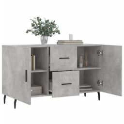 Berkfield Home Sideboard Concrete Grey 100x36x60 cm Engineered Wood - Size: 100 x 36 x 60 cm - thumbnail 4