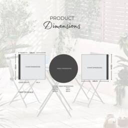 FurnitureboxUK Cabo 2 Seater Metal Bistro Set with Round Table in Green - thumbnail 9