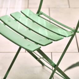 FurnitureboxUK Cabo 2 Seater Metal Bistro Set with Round Table in Green - thumbnail 5