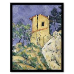 Artery8 The House with the Cracked Walls Cezanne Framed Wall Art Print - Size: A4 - thumbnail 1