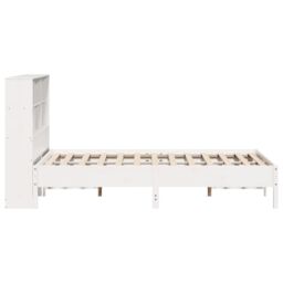 Berkfield Home Bookcase Bed without Mattress White 160x200cm Solid Wood Pine - Size: 160x200 cm - thumbnail 5