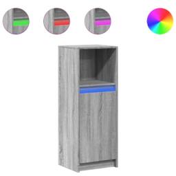 Berkfield Home Sideboard with LED Grey Sonoma 38x34x100 cm Engineered Wood - Size: 38 x 34 x 100 cm - thumbnail 1
