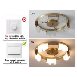 NIVOR 5 - Light 40cm LED Acrylic Flush Mount in Gold - thumbnail 3