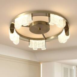NIVOR 5 - Light 40cm LED Acrylic Flush Mount in Gold - thumbnail 1