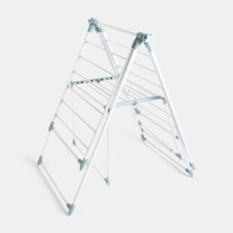 OHS Foldable X Winged Clothes Airer Stainless Steel Laundry Racks in White - thumbnail 6