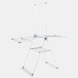 OHS Foldable X Winged Clothes Airer Stainless Steel Laundry Racks in White - thumbnail 8