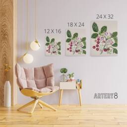 "Artery8 New Zealand Puriri Vitex Lucens Flowers Featon Canvas Wall Art Print in Beige - Size: W12"" x H16""" - thumbnail 4