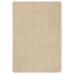 Berkfield Home Shaggy Rug Cream 160x230 cm Anti Slip in Beige - Size: 100 cm diameter - thumbnail 1