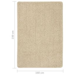 Berkfield Home Shaggy Rug Cream 160x230 cm Anti Slip in Beige - Size: 100 cm diameter - thumbnail 5