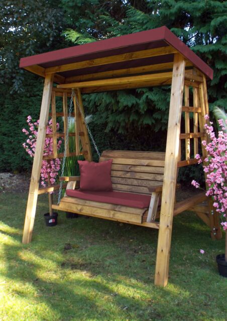Charles Taylor Trading Dorset Two Seater Swing Burgundy in Brown - image 1