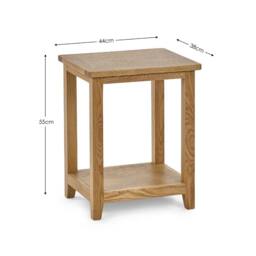 Cheshire Kinloch Contemporary Lamp Table in Oak in Light Brown - thumbnail 4