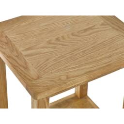 Cheshire Kinloch Contemporary Lamp Table in Oak in Light Brown - thumbnail 3