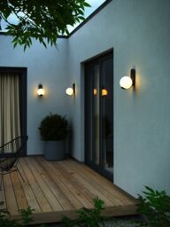 Nordlux Dalius Outdoor Wall Light Black Plastic Garden E27 IP44 Mains - thumbnail 5