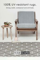 Homescapes Luxury Outdoor Rug Waterproof Reversible for Garden, Grey Geometric - Size: 120 cm x 180 cm - thumbnail 3